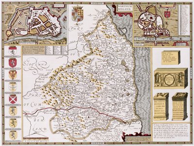 Northumberland, engraved by Jodocus Hondius from John Speed